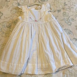 The Proper Peony Swiss Dot Hand Embroidered Dress